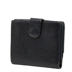 Chanel CC Logo Trifold Wallet Black Caviar Leather