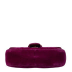 Gucci GG Marmont Quilted Chain Shoulder Bag Purple Velvet