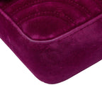 Gucci GG Marmont Quilted Chain Shoulder Bag Purple Velvet