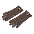 Hermes Chaine D'ancre Gloves 7.5 Brown Leather