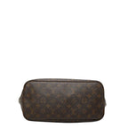 Louis Vuitton Monogram Neverfull MM Shoulder Bag Tote Brown Leather