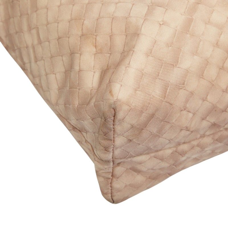 Bottega Veneta Intreccio Illusion Tote Shoulder Bag Pink Nylon Leather