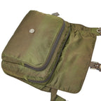 Prada Crossbody Shoulder Bag Khaki Green Nylon Leather