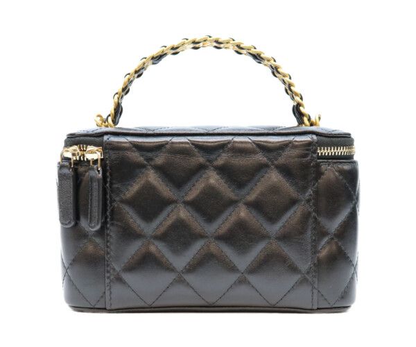 Chanel Black Lamb Gold Top Handle 2-Way — view 4