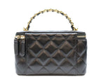 Chanel Black Lamb Gold Top Handle 2-Way — view 4