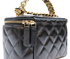 Chanel Black Lamb Gold Top Handle 2-Way — view 9