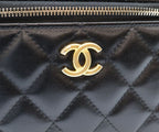 Chanel Black Lamb Gold Top Handle 2-Way — view 6