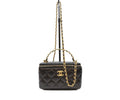 Chanel Black Lamb Gold Top Handle 2-Way