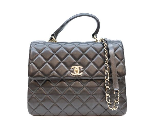 Chanel Lamb Gold Trendy CC Maxi 2-Way Shoulder