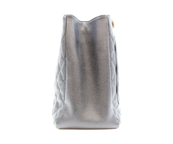 Chanel Black Caviar Gold Grand Shopping Tote GST — view 2