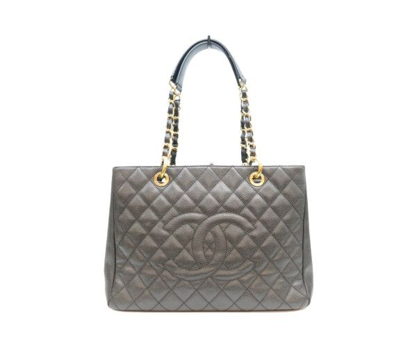 Chanel Black Caviar Gold Grand Shopping Tote GST