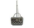 Chanel Black Patent Gold Top Handle Vanity 2-Way