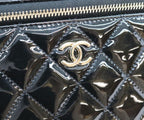 Chanel Black Patent Gold Top Handle Vanity 2-Way — view 7