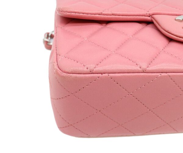 Chanel Pink Lamb Silver Mini Quilted 20 Shoulder — view 5