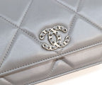 Chanel Gray Lamb 19 Chain Wallet Shoulder — view 6
