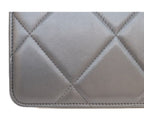 Chanel Gray Lamb 19 Chain Wallet Shoulder — view 8