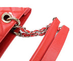Chanel Red Caviar Silver Grand Shopping Tote GST — view 9