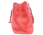Chanel Red Caviar Silver Grand Shopping Tote GST — view 4