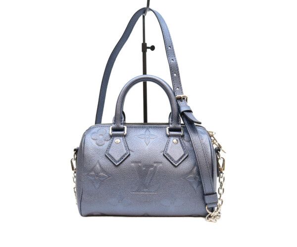 Louis Vuitton Empreinte Metallic Blue Speedy Bandouliere 20 Boston
