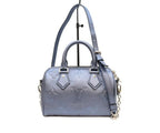 Louis Vuitton Empreinte Metallic Blue Speedy Bandouliere 20 Boston