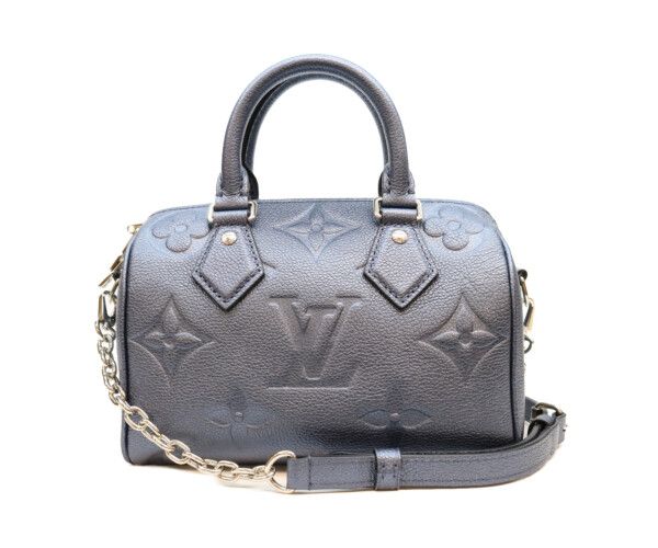 Louis Vuitton Empreinte Metallic Blue Speedy Bandouliere 20 Boston — view 3
