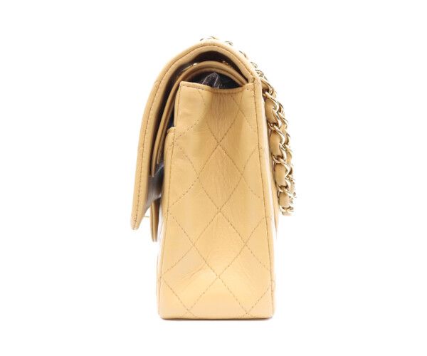Chanel Beige Lamb Gold Quilted 25 Shoulder — view 2
