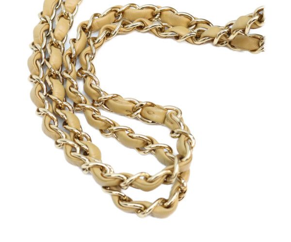 Chanel Beige Lamb Gold Quilted 25 Shoulder — view 8
