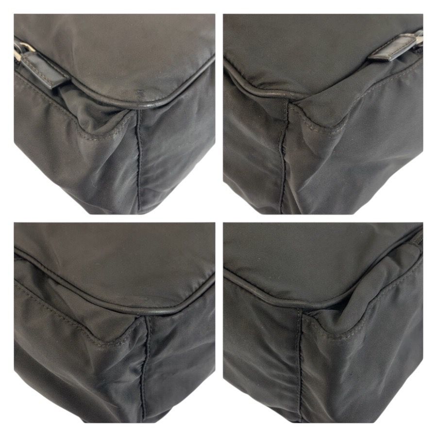 Prada Tessuto Black Silver Nylon Tote — view 4
