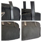 Prada Tessuto Black Silver Nylon Tote — view 6