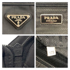 Prada Tessuto Black Silver Nylon Tote — view 3