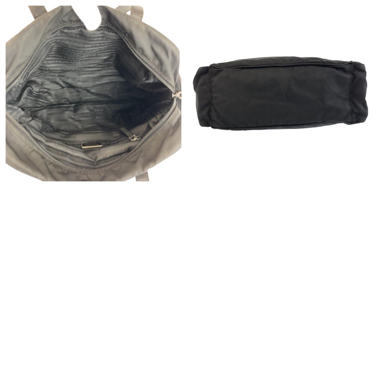 Prada Tessuto Black Silver Nylon Tote — view 9