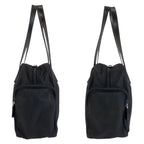Prada Tessuto Black Silver Nylon Tote — view 8