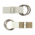 Bottega Veneta White Silver Leather 925 Sterling Belt — view 5