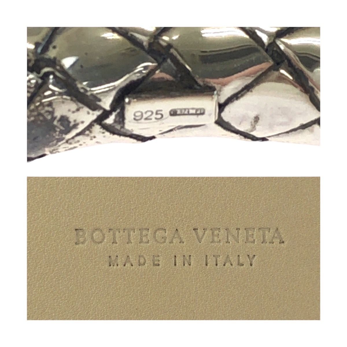 Bottega Veneta White Silver Leather 925 Sterling Belt — view 4