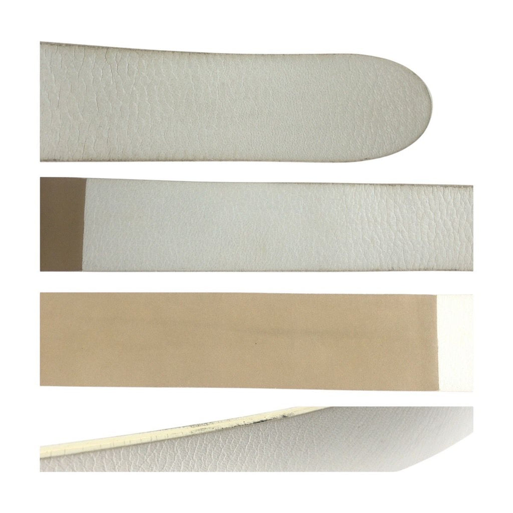 Bottega Veneta White Silver Leather 925 Sterling Belt — view 7