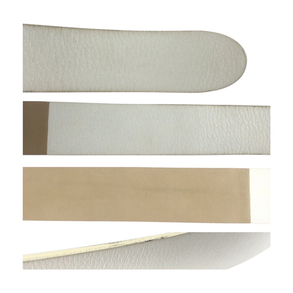 Bottega Veneta White Silver Leather 925 Sterling Belt — view 7