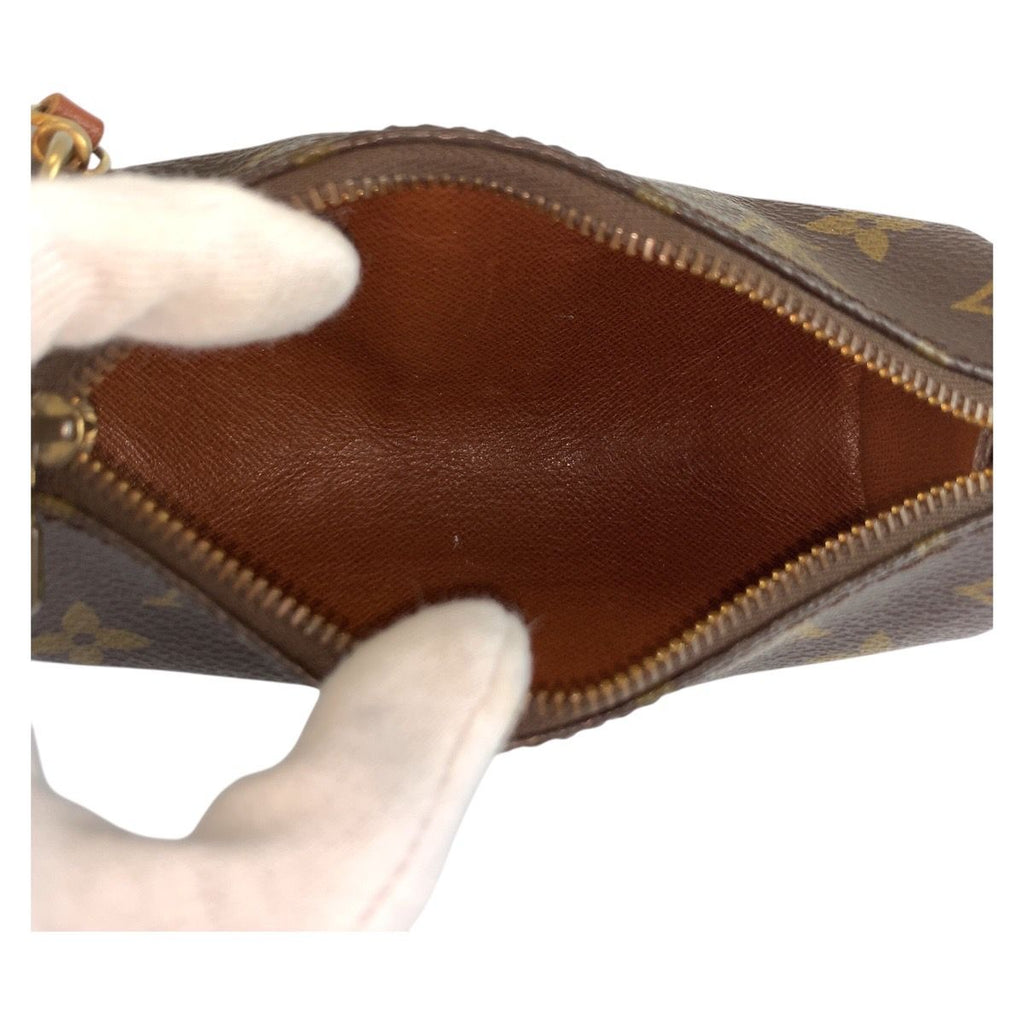 Louis Vuitton Monogram Papillon Pouch Only Brown Gold Case — view 7