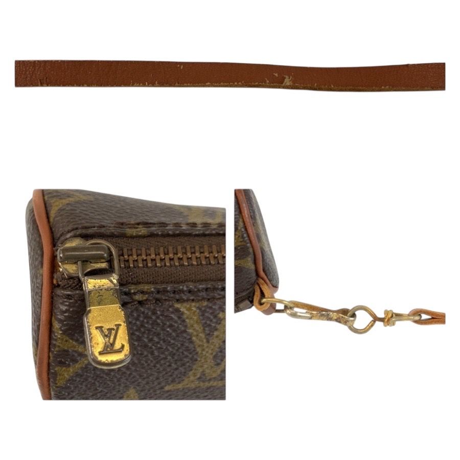 Louis Vuitton Monogram Papillon Pouch Only Brown Gold Case — view 4