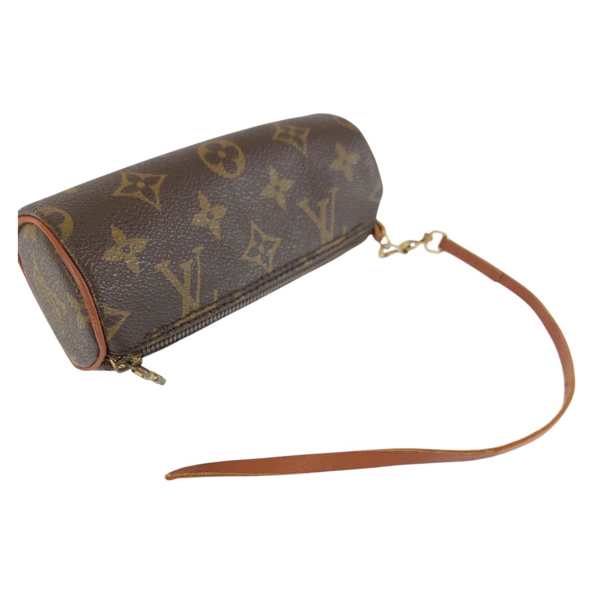 Louis Vuitton Monogram Papillon Pouch Only Brown Gold Case — view 5