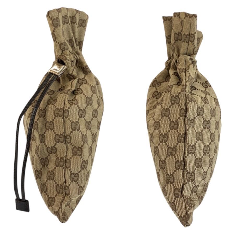 Gucci Beige Brown GG Canvas 014 Drawstring Pouch — view 5