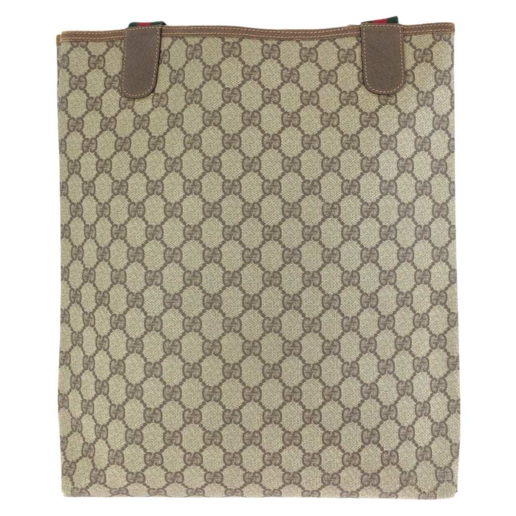 Gucci Vintage Sherry Line Beige Brown GG Supreme Canvas Tote Shoulder — view 2