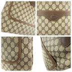 Gucci Vintage Sherry Line Beige Brown GG Supreme Canvas Tote Shoulder — view 5
