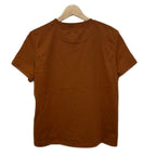 Hermes Short Sleeve T-Shirt 40 M Brown Crew Neck Mosaic Embroidered Pocket — view 2