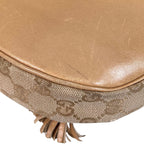 Gucci Horsebit Guccissima Canvas Beige Shoulder Bag Gold — view 8
