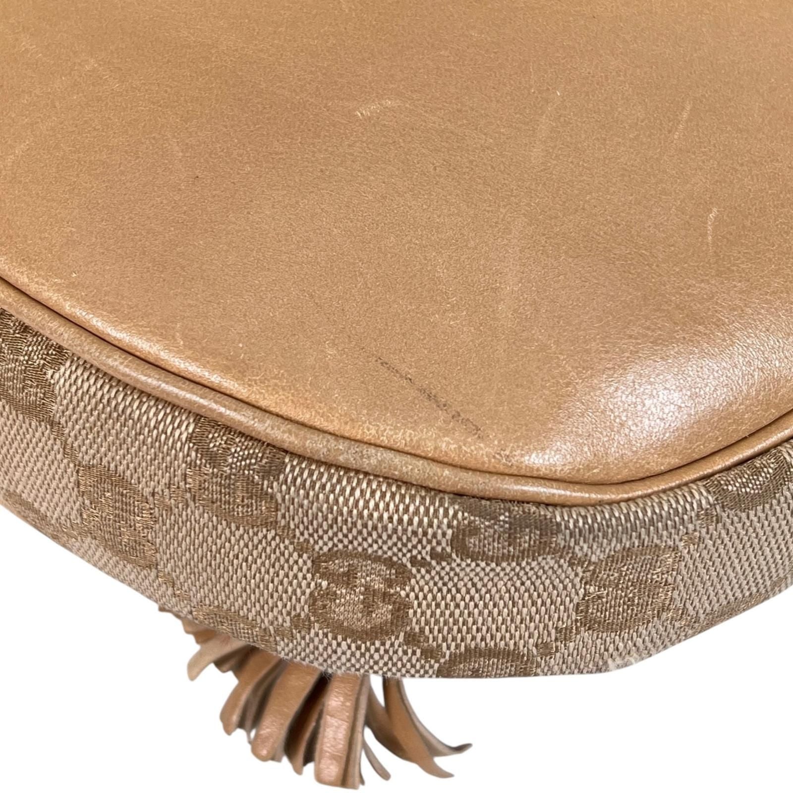 Gucci Horsebit Guccissima Canvas Beige Shoulder Bag Gold — view 8