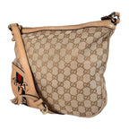 Gucci Horsebit Guccissima Canvas Beige Shoulder Bag Gold — view 4