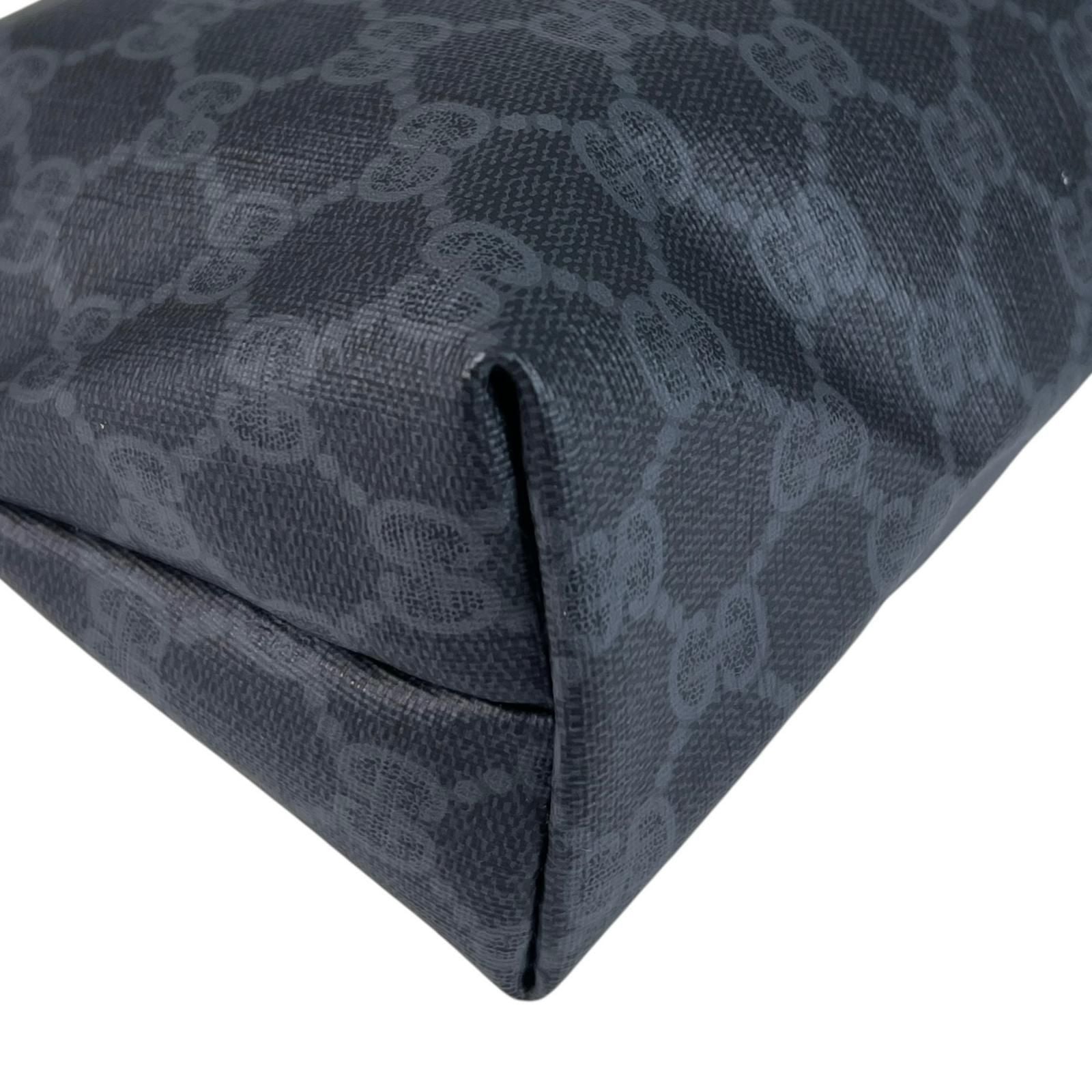 Gucci Vintage GG Plus Gray Black Clutch Gold 156.01.045 — view 8