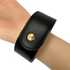Hermes Leather Brown Black Bangle Gold Bracelet — view 5
