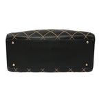 Chanel Wild Stitch Leather Black Handbag Silver — view 4