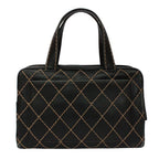 Chanel Wild Stitch Leather Black Handbag Silver — view 3
